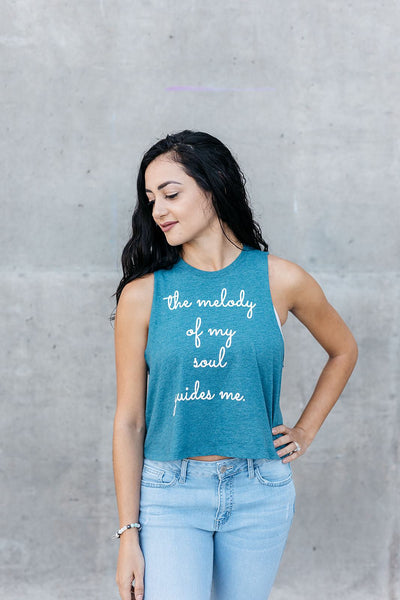 The Melody Of My Soul Guides Me Crop Tank - le Annecy Apparel