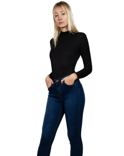 Beverly Zip-Up Ribbed Bodysuit - le Annecy Apparel